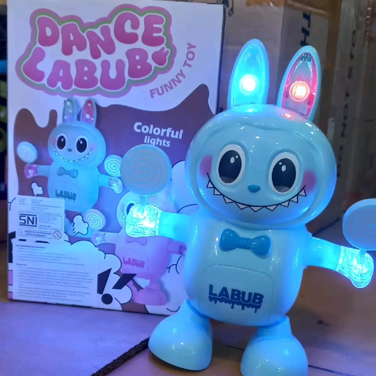 mainan viral kado anak dance labubu bawa lolipop Control