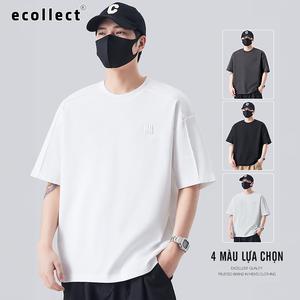 Áo Thun Nam Tay Ngắn ECOLLECT CT14 – Chất Cotton 260gsm Cao Cấp, Thêu 3D Tinh Tế