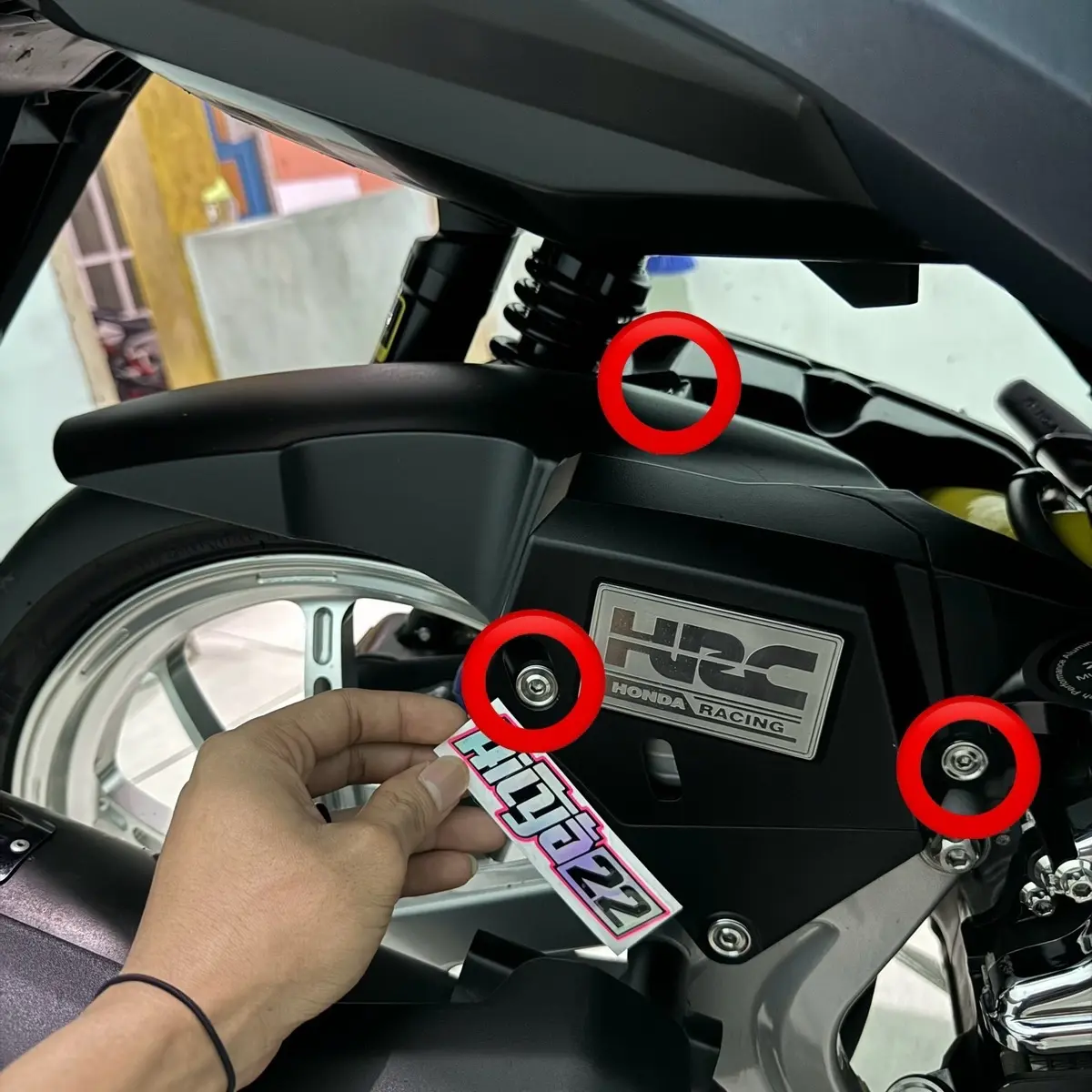 Baut stainless sett Hugger airblade ori honda/vietnam/moscow stainless original Heng Thailand
