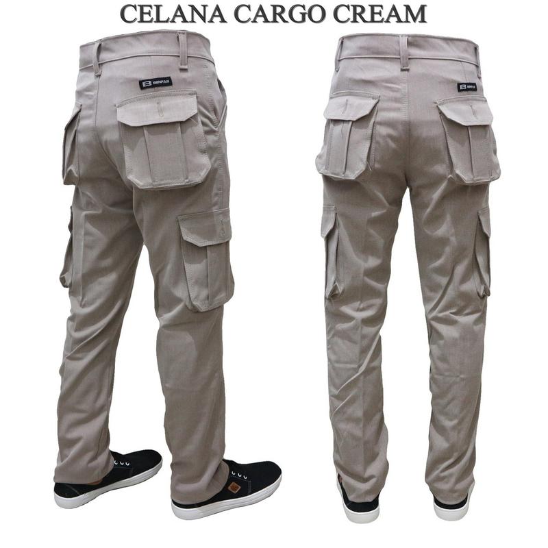 Celana Cargo Panjang Dickies Pria Cowok hitam abu hijau army cream berkualitas 3