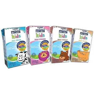 ULTRA MIMI SUSU CAIR UHT RASA FULL CREAM | VANILA | STRAWBERY | COKLAT NETTO 125 ML Kids Milk Vanilla Minuman