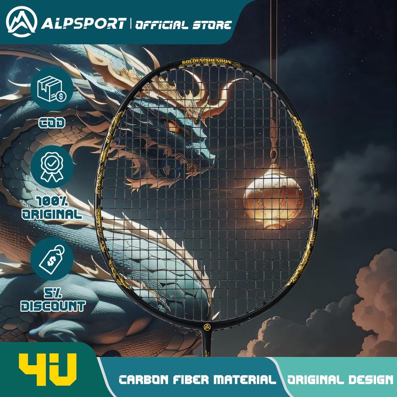 [Giao hàng trong vòng 24 giờ]ALP SL divine dragon vợt cầu lông cân bằng bằng sợi thủy tinh, 4U, tối đa 12,7 kg , dành cho người mới bắt đầu và học sinh, chính hãng 100%, hộp quà tặng, thanh toán khi nhận hàng, ALPSPORT, COD Nam raket cây