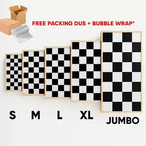 WINNO TOYSLAND - REKOMENDASI TERMURAH FREE BUBLE WRAP PAPAN CATUR KAYU COKLAT UKURAN S, M, L, XL, JUMBO 50X50, 40X40,  36X36, 32X32, 28X28 PION KAYU FULL CHESS WOOD BOARD Permainan Games