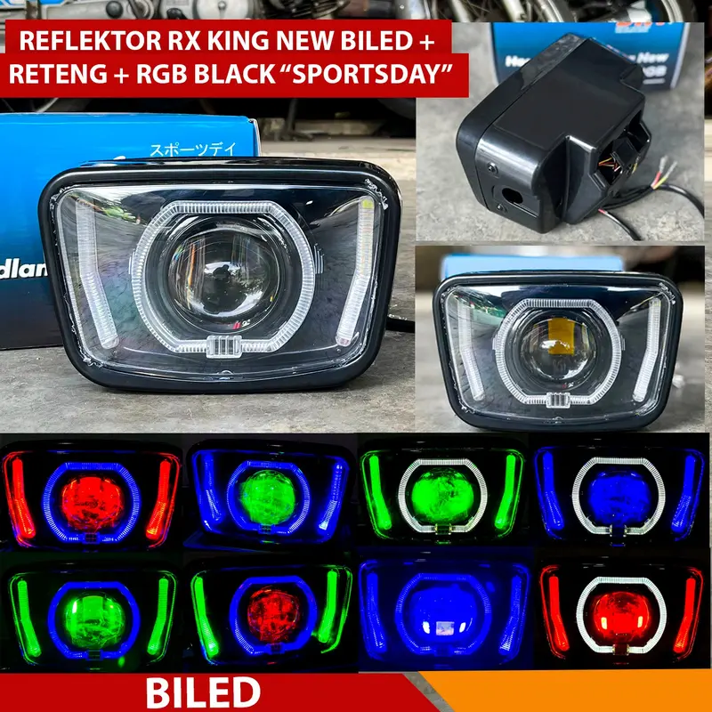 DAYMAKER RX KING BILED RGB BATOK HITAM SPORTSDAY LAMPU DEPAN RXKING GL 0