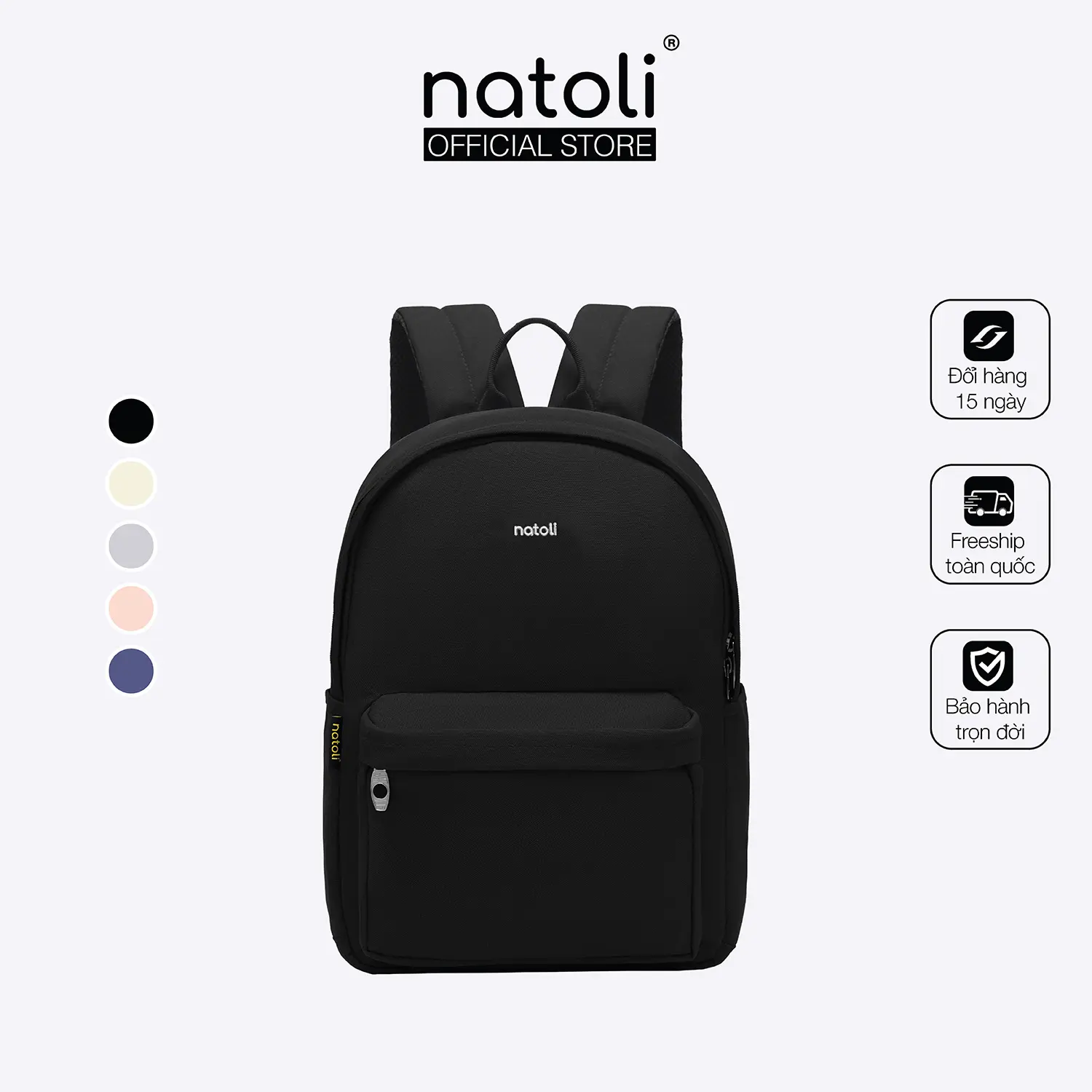 Balo đi học thương hiệu NATOLI nhiều ngăn chống nước tốt - Basic Backpack B2