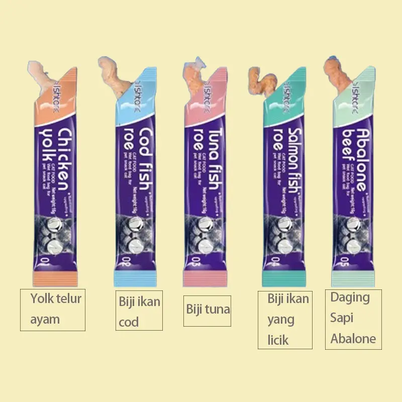 Snack Kucing cemilan kucing 16g/makanan kucing penggemuk Bergizi makanan anak kucing makanan kucing basah wet  food 2