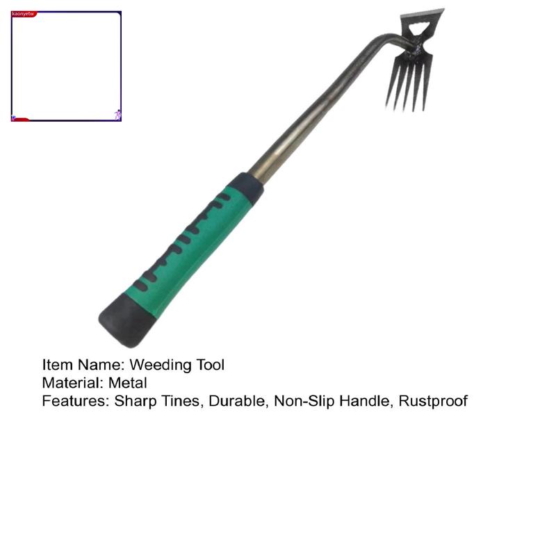 kaonyetw Long-lasting Stainless Steel Hoe Weeding Tool Premium Weeder Tool with Non-slip Handle Effective Weed Remover for Gardeners in Asia Rustproof Design for Easy Uprooting 2