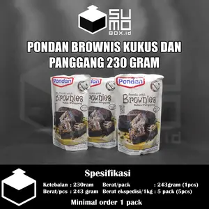 Pondan brownies kukus dan panggang chocolate 230gr
