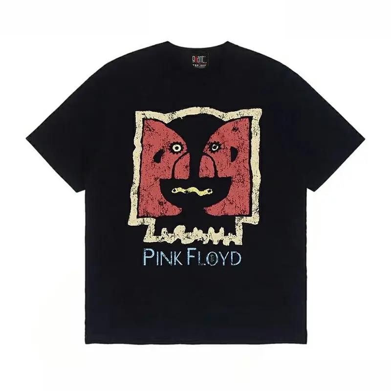 (Oversized)Áo thun nam nữ thường ngày - In hình ban nhạc rock Pink Floyd - -…