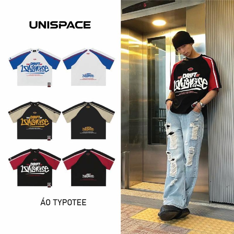 Áo thun boxy local brand By UniSpace tay lỡ unisex nam nữ Boxy Typotee
