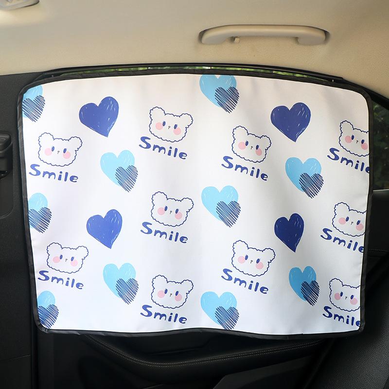 Product Introduction of Car curtains, car interior blackout curtains, track type magnetic sunshade curtains 13