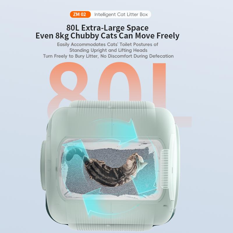 2026 NewReady Stock POKPAW Automatic Cat Litter Box Cat litter Box  Automatic Cat litter Box Tuya APP+WIFI remote control Cleaning Automatic Cat  Litter Box English App For All Cats - TikTok Shop