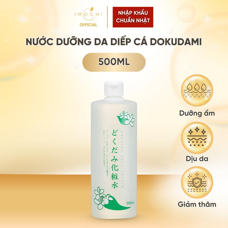 Nước Hoa Hồng Diếp Cá Dokudami Natural Skin Lotion Nhật Bản Hỗ Trợ Dưỡng Ẩm Sáng Da Cho Da Dầu Mụn 500ml