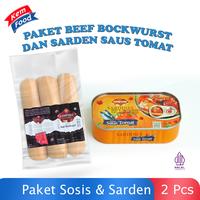 Gambar PAKET SIMPLE - Sosis Sapi Bockwurst Jumbo 204 gr Sarden Saus Tomat 125 gr dari Kemfood Kota Administrasi Jakarta Timur 1 Tokopedia