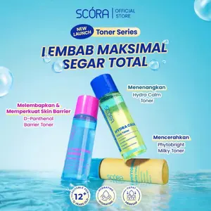 SCORA Toner Series 80ml Hydra Calm Cica Toner, Phytobright Milky Toner, D-Panthenol