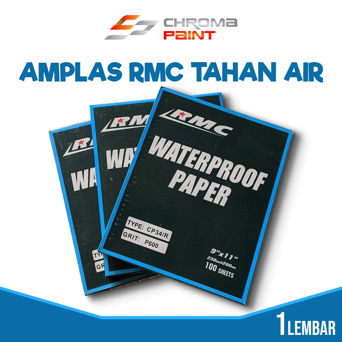 Amplas Air RMC / Ampelas Tahan Air Lembaran / Ampelas Body Kendaraaan