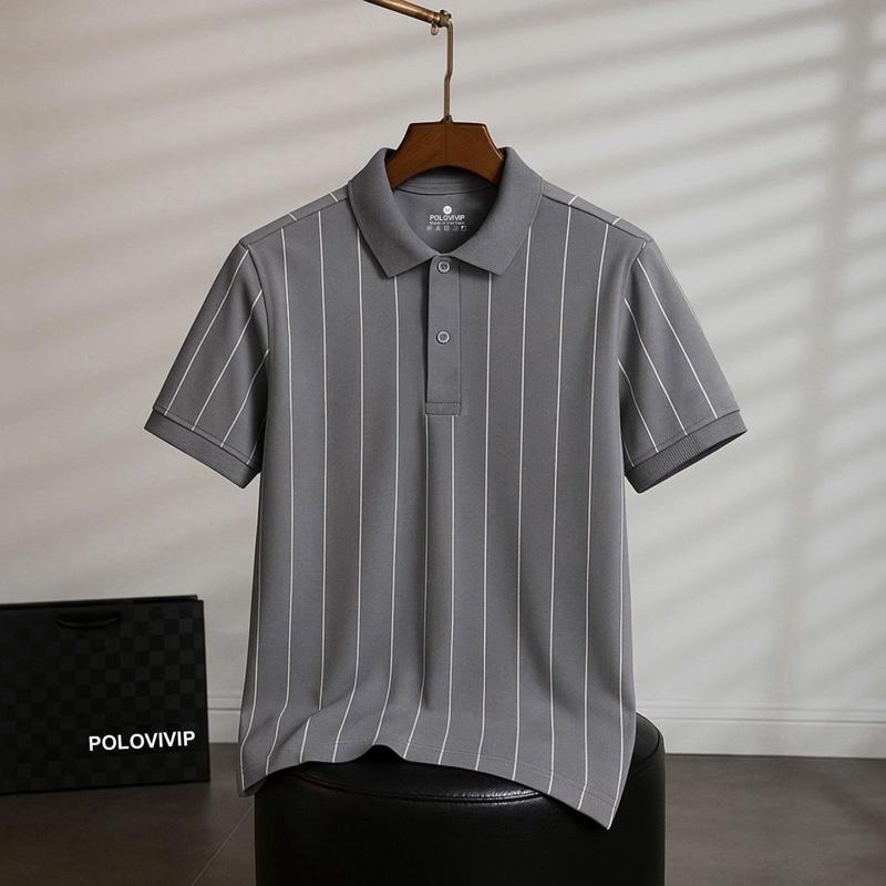   DEAL MỞ BÁN-  MẪU MỚI - ĐẸP  Áo Polo Vải Poly Cá Sấu  - Sọc Dọc mới  - Co Giãn Bốn Chiều Thấm Hút Mồ Hôi Tốt Cho Mọi Dáng Người 