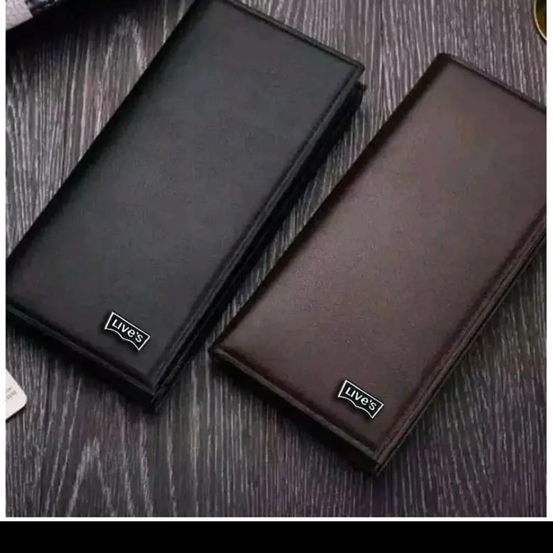 Gratis Dompet Pendek,,! Dompet Distro pria panjang,Dompet pria kulit PU Kartu Uang 2