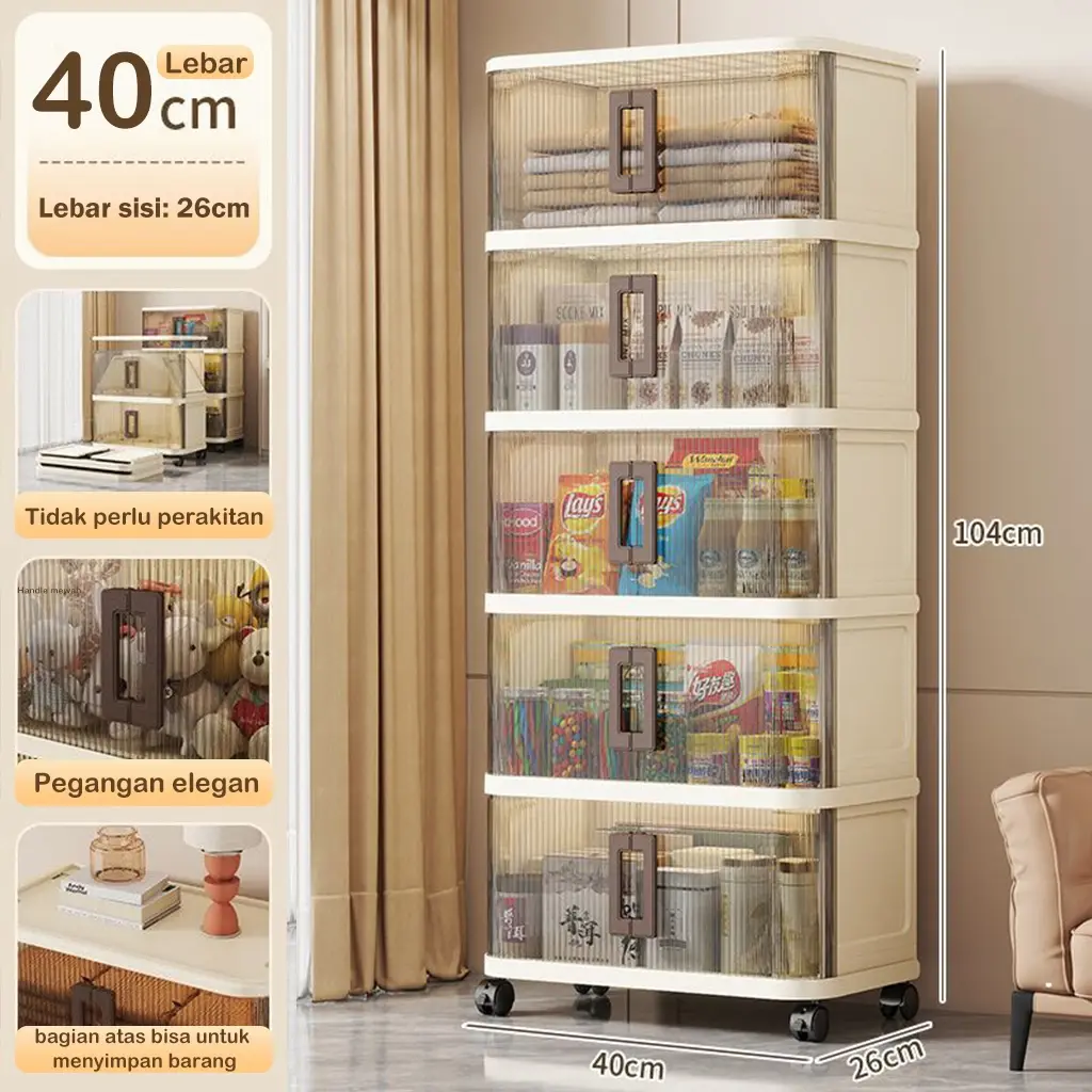 40cm-Abu transparan-5 Susun