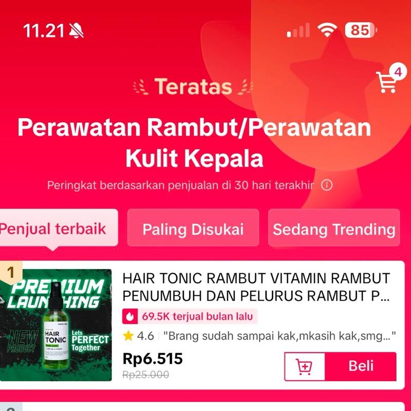 HAIR TONIC RAMBUT VITAMIN RAMBUT PENUMBUH DAN PELURUS RAMBUT PRIA WANITA HAIRTONIC Meluruskan Menumbuhkan rambut bebas ketombe