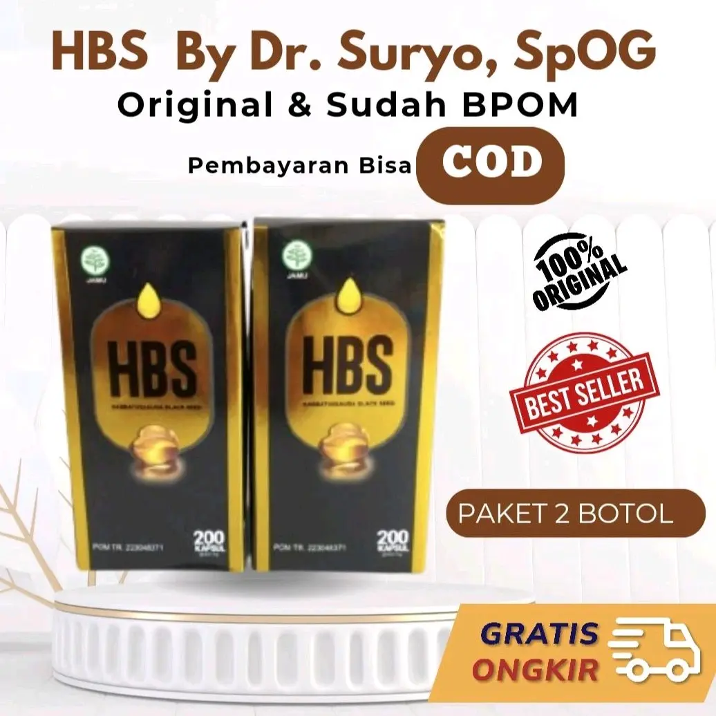 Paket 2 botol HBS by dr. suryo, SpOG ( Habbatussauda Oil Murni )
