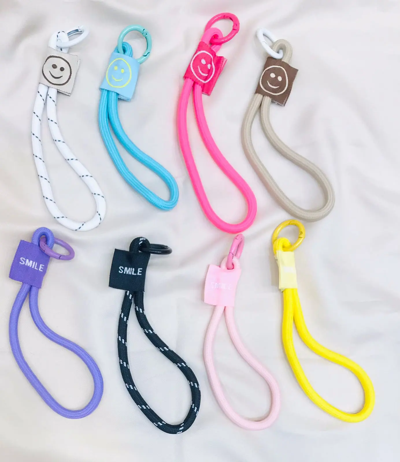 Mobile Phone Short Rope Wrist Strap Lanyard Chain Knot Strong And Durable Mountaineering Camera Simple Thick Key Anti-lost Mobile Phone Lanyard TALI HP SMILE