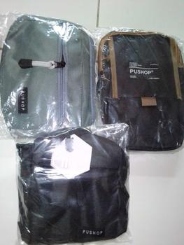 Product Review of PUSHOP PAKET BUNDLING HEMAT PSHP45K-02 - Paket Tas Selempang Pria Wanita 45 Ribu Dapat 3pcs Tas Slingbag Canvas dan Mini Sling bag Casual Polos Cowok Cewek Hitam Pria from z**h 3