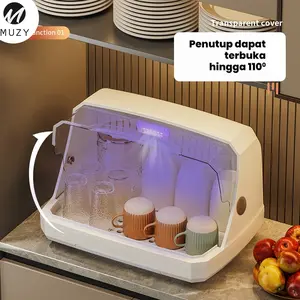 Muzy Rak Pengering Botol Bayi Anak / Pengering Botol Gelas Serbaguna /UV Dish Dryer Steriliser UV Sterilizer Baby Bottle HLB402