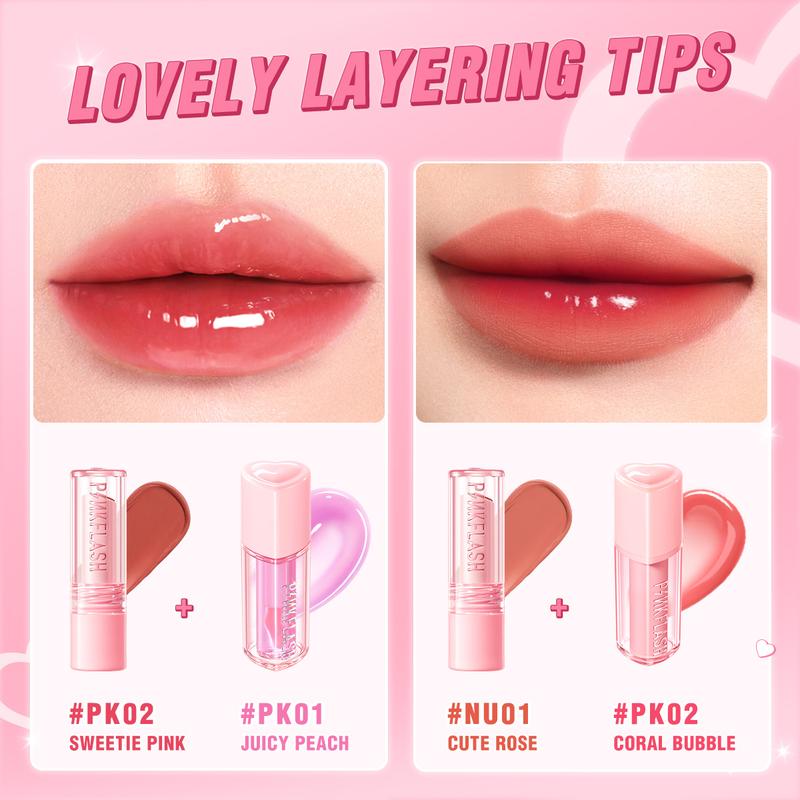 Product Introduction of [Official]PINKFLASH #LovingHeart Soft Matte Transfer-proof Lipstick Creamy Smooth Non-crack 12H Wearing Intense Pigmented 6