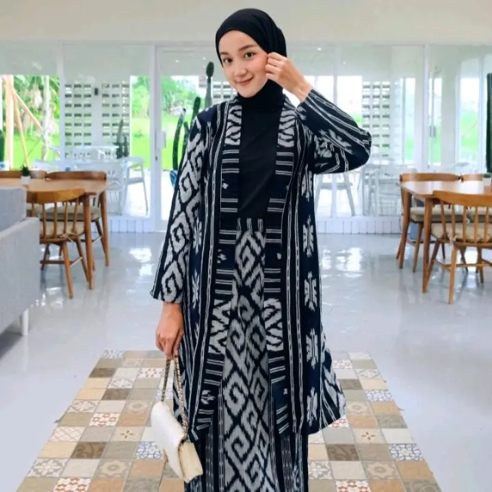 blazer tenun wanita+kain tenun jepara+atasan wanita 1