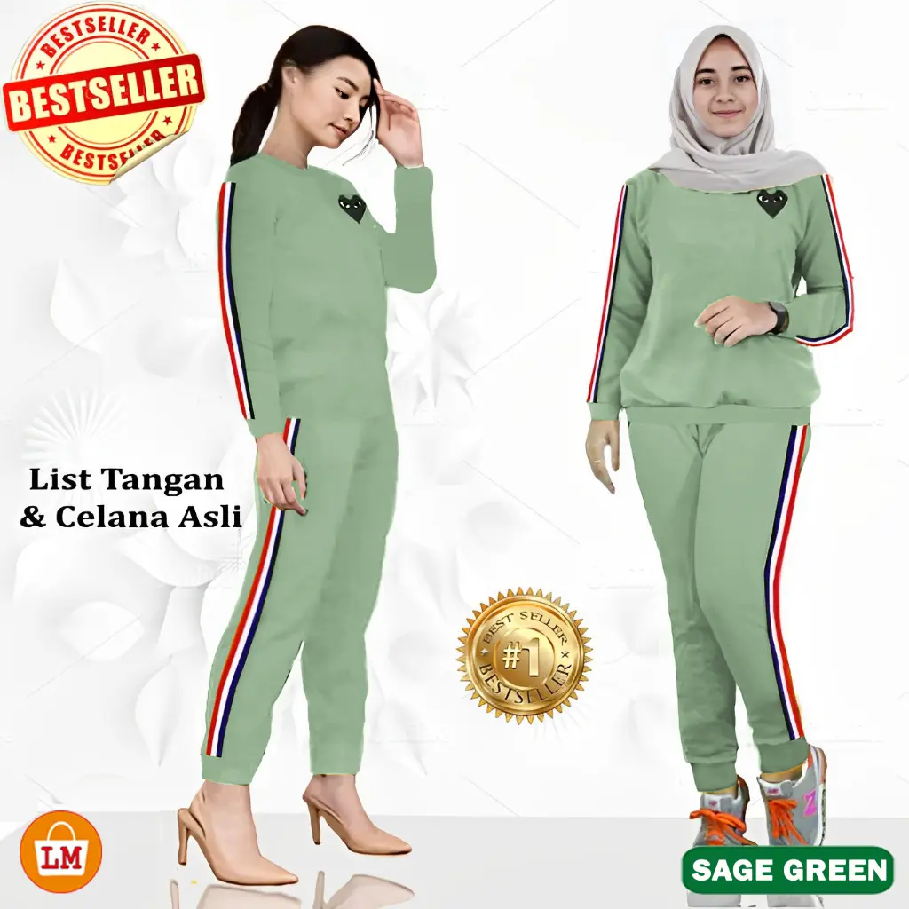 LM 52014 56015 60016 64017 Baju Setelan Olahraga Senam Training Wanita PLY TERMURAH TERLARIS TERBARU