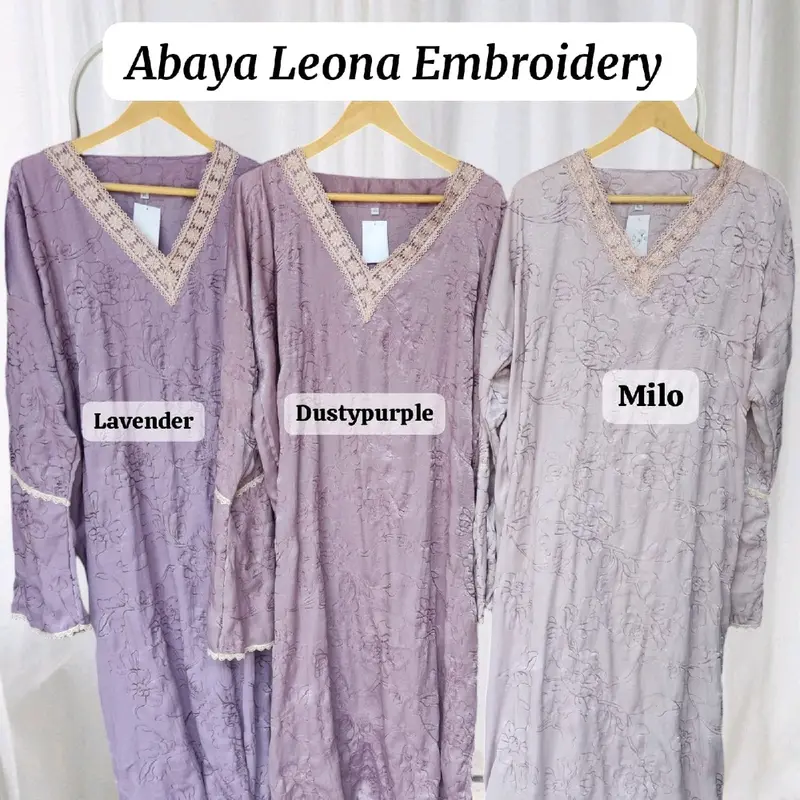 Abaya Leoni Kain Silk Embroidery 0