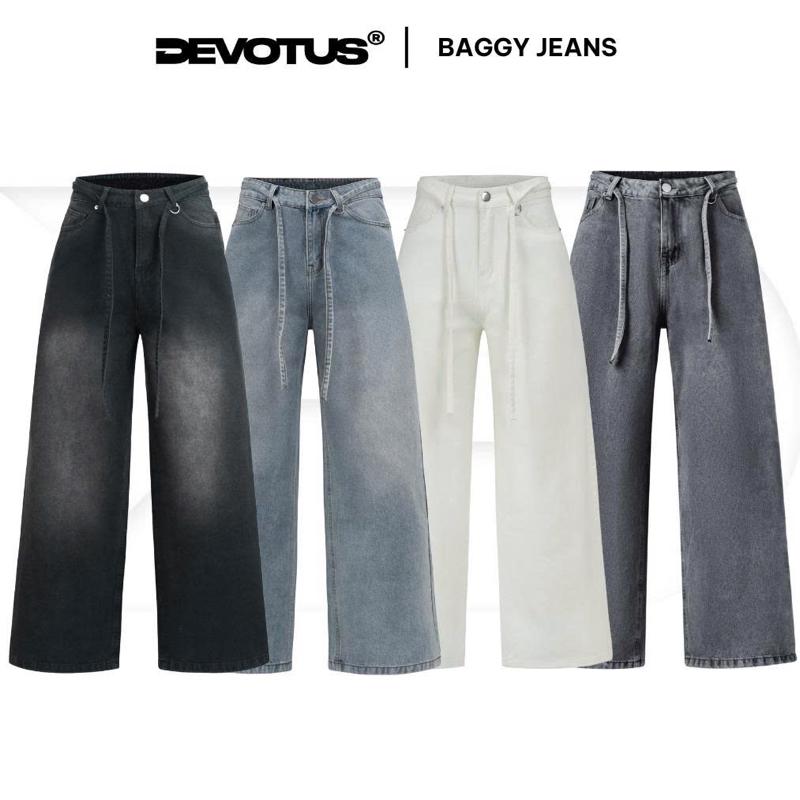 Quần Dài Jeans Devotus Form Unisex Ống Rộng Trùm Gót Chân - BASIC BAGGY JEANS  Denim Pants Nam Nữ