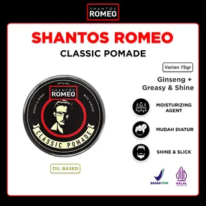 [FLASH SALE] Shantos Romeo Classic Pomade (Pomade/Minyak Rambut Oilbased Pria)