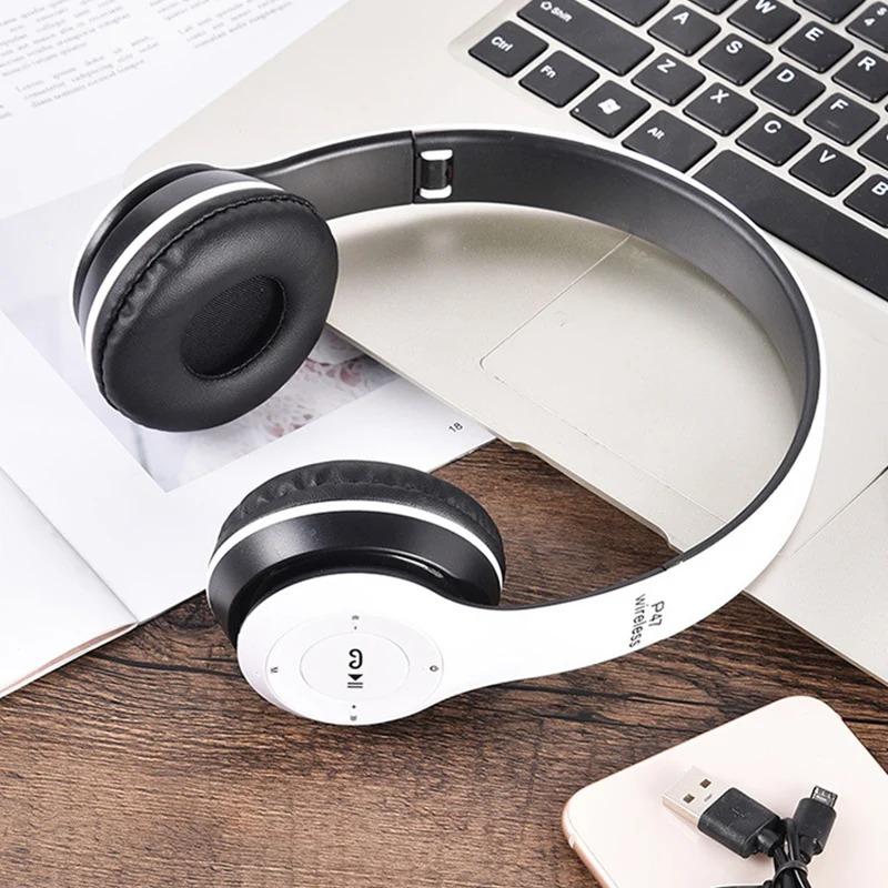 Product Introduction of P47 Bluetooth 5.0 Wireless Headphone Foldable HIFI Stereo Bass Earphone Kid Helmet Gift With Mic USB Adaptor For iPhone Game 12