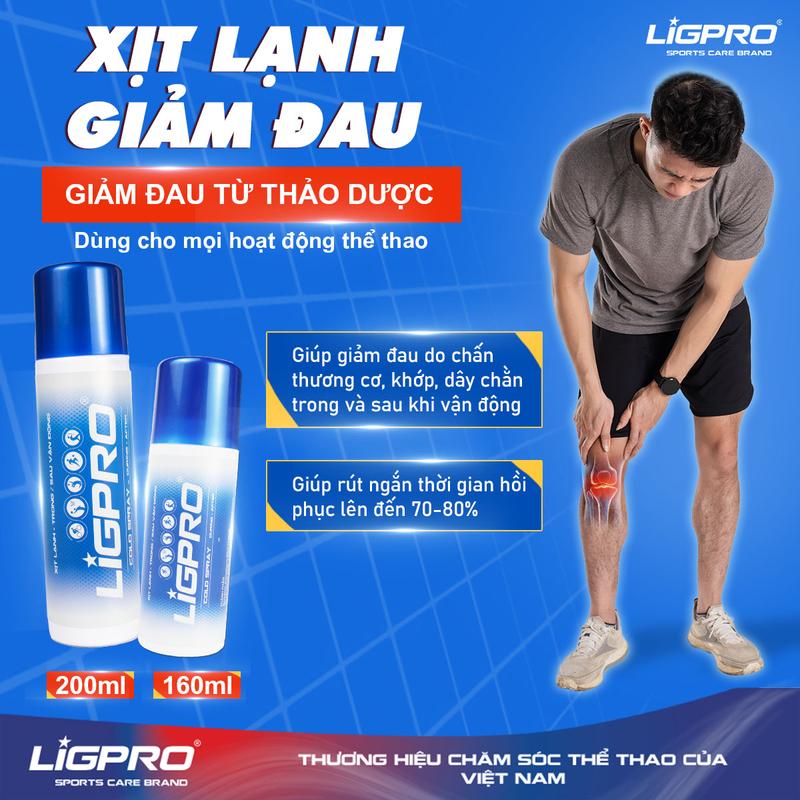  Bình xịt lạnh siêu tốc Fast Cold Ligpro giảm đau tức trong thể thao 200m- 160ml-200ml-RunZone 