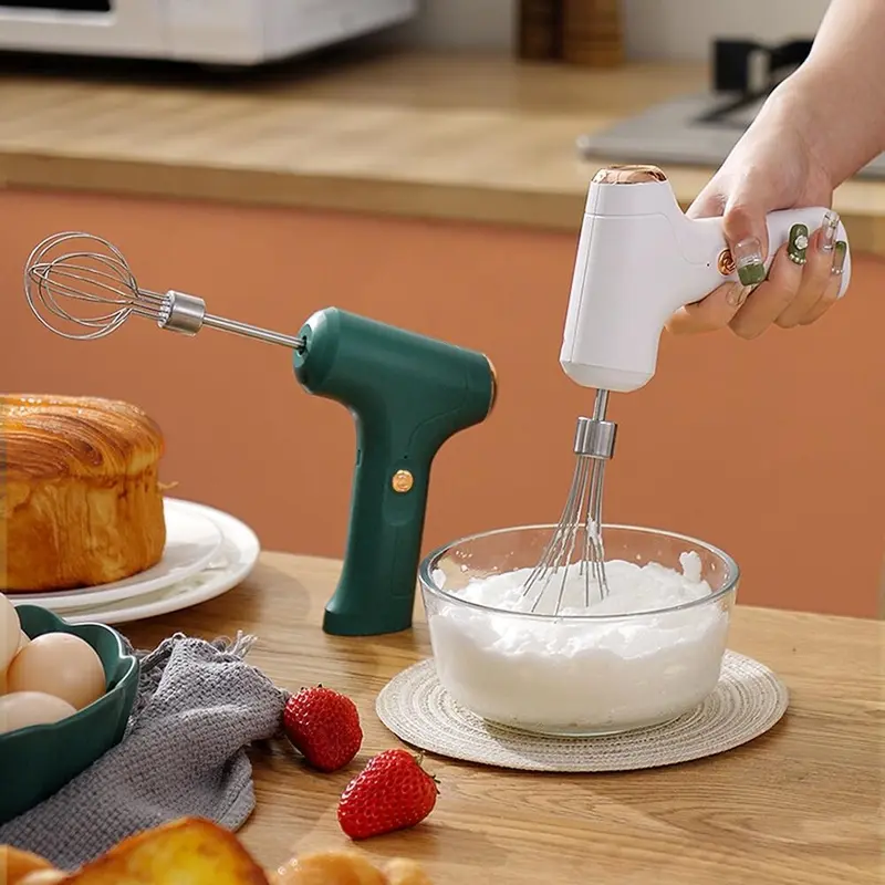 Mixer Tangan Mini Tanpa Kabel USB Rechargeable Hand Mixer 2 Detachable Whisk/Super Hand Mixer Free 2 Buah Alat Pengocok / Mixer RANDOM 2