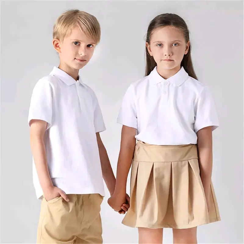 Kaos Kerah Polos Anak - Baju Atasan Anak laki-laki perempuan/Kaos kerah Polo Anak Usia 2-12 Tahun  Fashion Anak-Anak 1