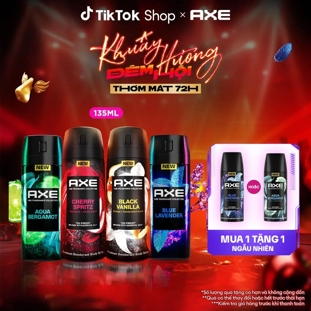 Xịt thơm nước hoa cao cấp AXE 135ml, Fine Fragrance mist lưu hương tinh tế và hỗ trợ khử mùi lên tới 72h [1]