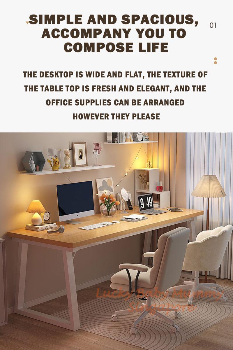 Product Introduction of A661 Minimalist Dual Study Table, Simple Modern Study Desk, Office Desk 17