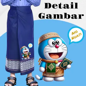 Sarung Instan Anak Laki-laki Motif Karakter Muslim Tenun Dobby Spiral Usia 2-9 Tahun Bahan Katun Poly Pe Adem Dan Gak Gerah