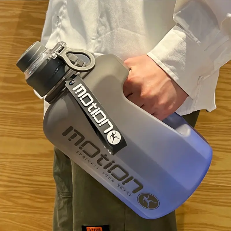 2.46L Water Bottle Large Capacity Kettle with Straw Sport Fitness Camping Cycling Outdoor Portable Gym Big Water Cup with Scale