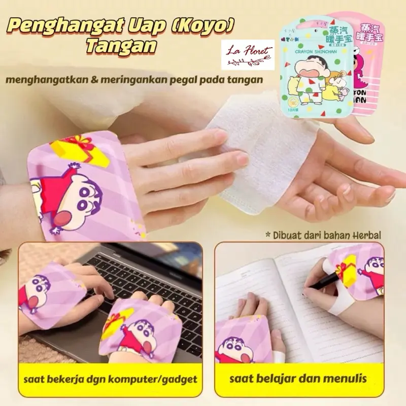 Koyo Kompres Penghangat Tangan dengan Kemasan Gambar Character dari Bahan Herbal Alami