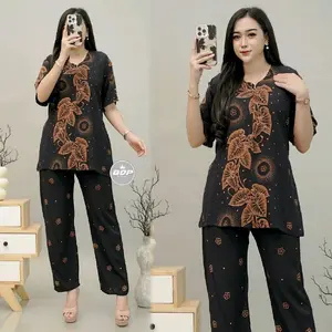 One Set Piyaman Setelan Rayon Wanita | Baju Tidur Wanita Dewasa Motif Trendi Best seller