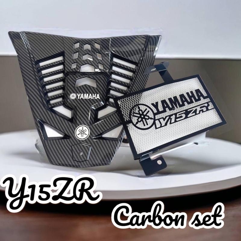 Y15ZR V1 V2 Engine Cover Protector Radiator net set carbon YSUKU y15 ...