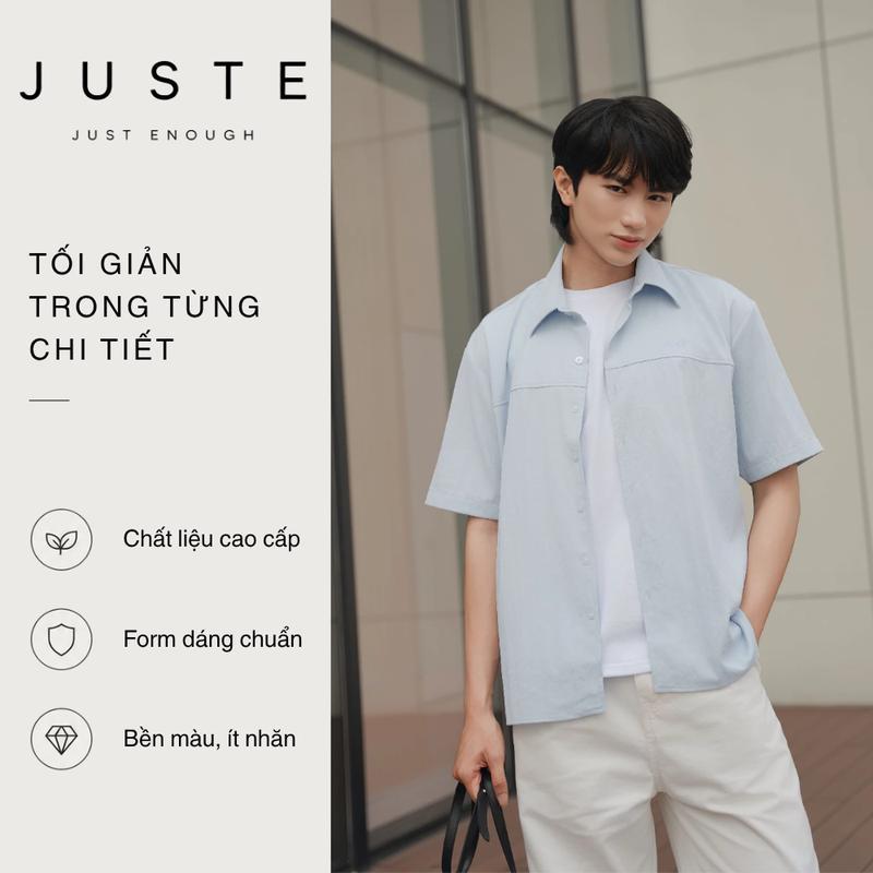 Áo Sơ Mi Nam Linen Tay Ngắn JUSTE Form Rộng Relax - Thời Trang Nam