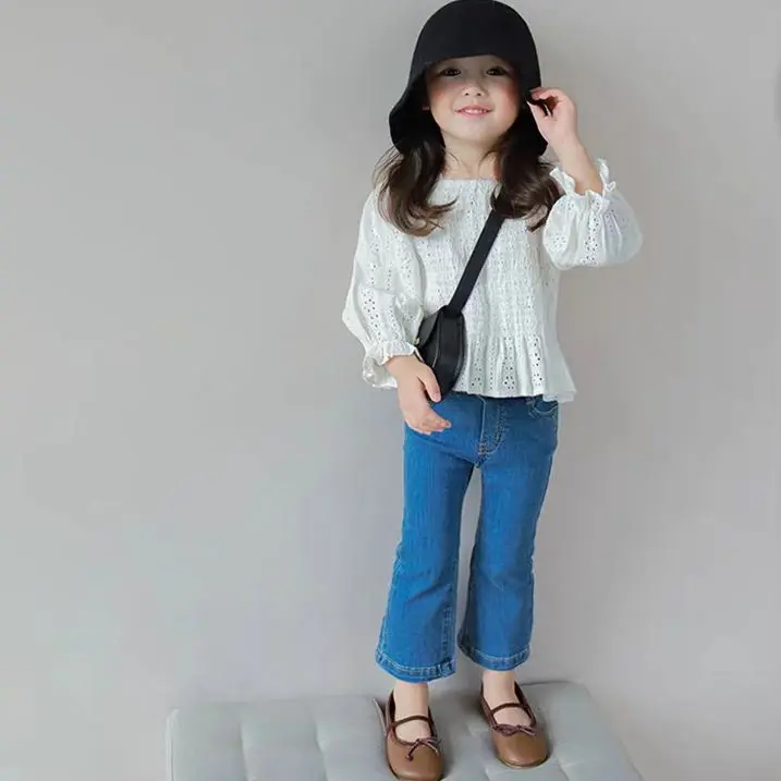 Jeans Cutbray Anak Perempuan Umur 1-6 Tahun Fashion Jeans Import Motif Polos Cantik Denim  celana cewek