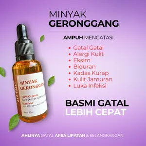 ArbaPlus Minyak Geronggang Ampuh Redakan Gatal dan Iritasi Kulit Secara Alami Cocok untuk penggunaan sehari-hari Tetes Tubuh Perawatan Tangan Leher Kering