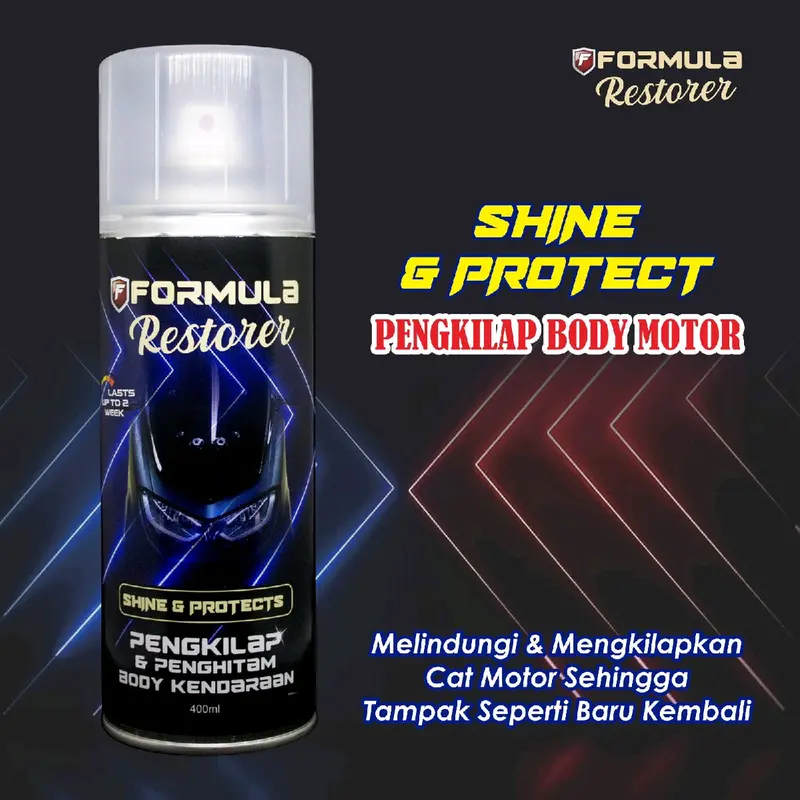Formula Restorer Pengkilap & Penghitam Body Motor - Perlindungan & Kilap Tahan Lama dengan Silicone Premium & Efeek Hydrophobic - Baret Kendaraan 3