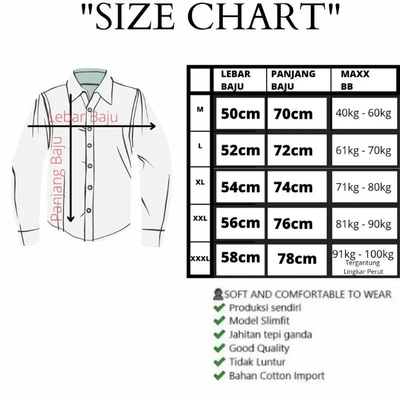 Kemeja Polos Pria kantor Lengan Panjang Slimfit Jumbo Denim Hitam Sage 6